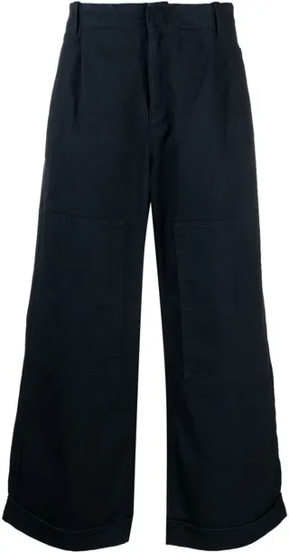 Wide-Leg Cropped Trousers