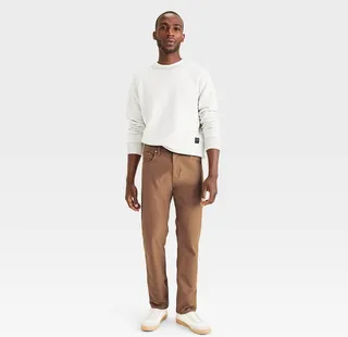Dockers Men's Straight-Fit Comfort Knit Jean-Cut Pants - Brown 34x29