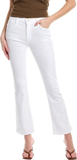 Hudson Jeans Blair White High-Rise Bootcut Jean