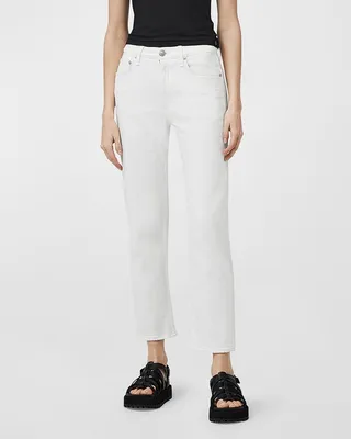 Harlow Mid-Rise Straight Ankle Jeans
