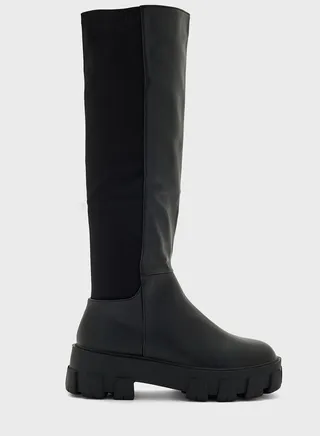 Chunky High Knee Boots