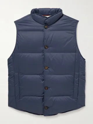 Slim-Fit Quilted Nylon Down Gilet