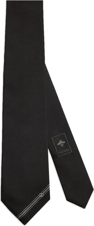 Interlocking G silk jacquard tie