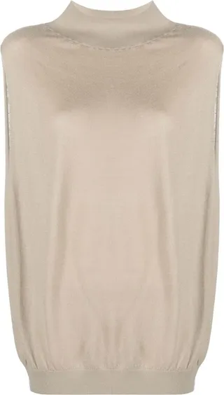 High-Neck Knitted Top