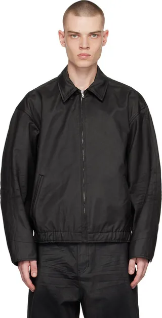 We11done Black Washed Work Denim Jacket