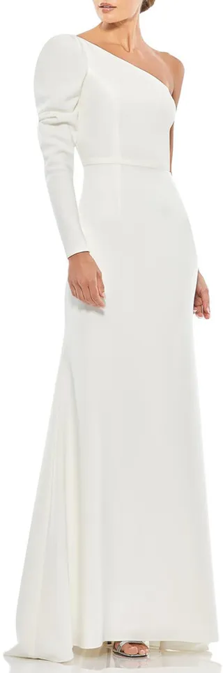 One Shoulder Trumpet Gown