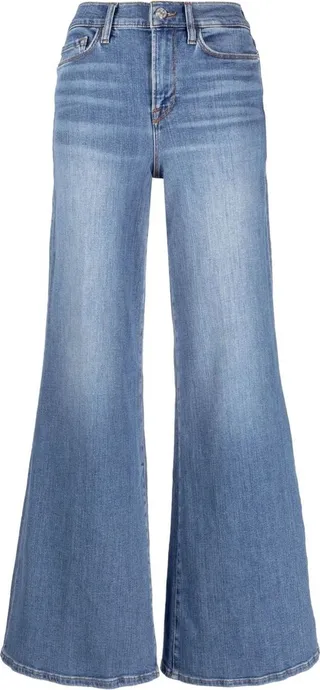 Wide-Leg Denim Jeans