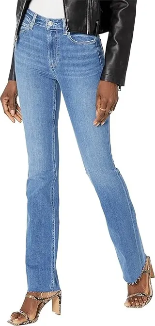Paige High-Rise Manhattan Boot 32 Raw Hem in Reflection (Reflection) Women's Jeans