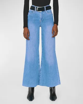 Le Palazzo Crop Raw-Hem Jeans