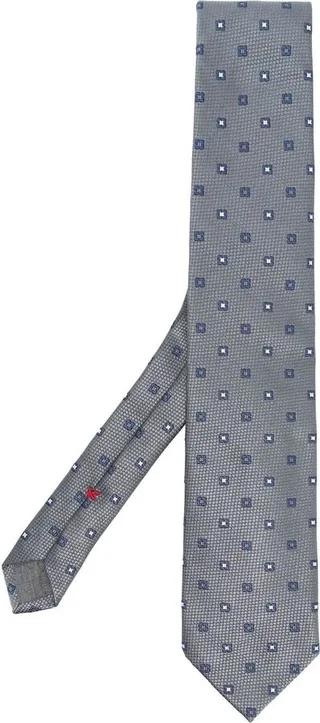 Embroidered-Pattern Detail Tie