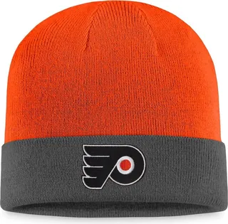 Men's Fanatics Branded Charcoal and Orange Philadelphia Flyers Team Cuffed Knit Hat