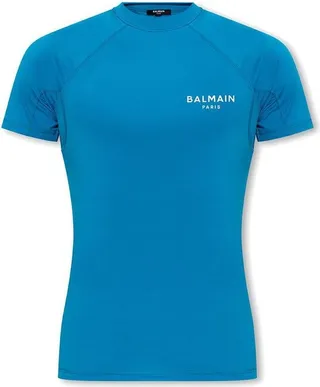 Balmain Logo Printed Stretched Performance T-Shirt