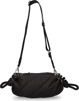 Small quilted recycled tech duffle bag