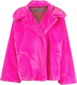 Faux-Fur Open-Front Coat