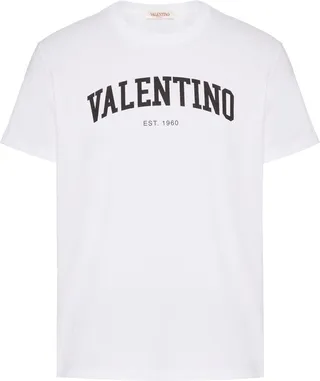 White Logo Print T-Shirt