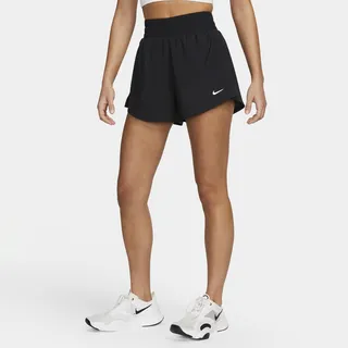 Nike Women's One Dri-FIT High-Waisted 3" 2-in-1 Shorts in Black
