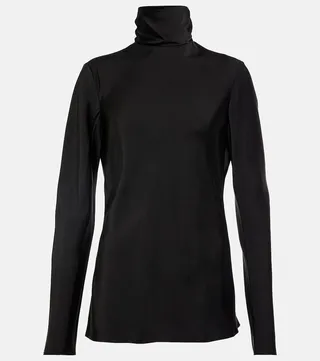 Turtleneck jersey top