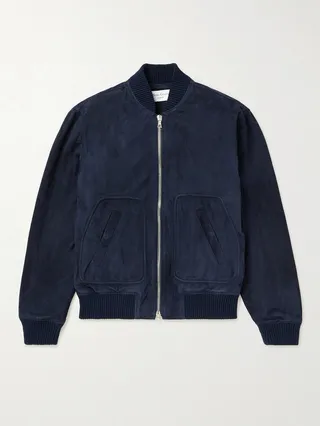 Cesar Suede Bomber Jacket