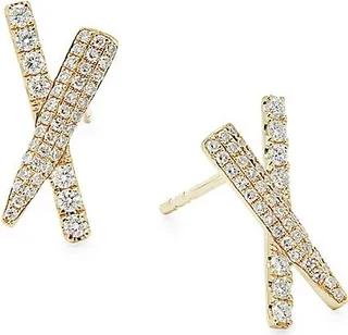 14K Yellow Gold & 0.32 TCW Diamond Stud Earrings