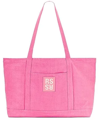 Raf Simons Oversized Denim Tote Bag in Pink