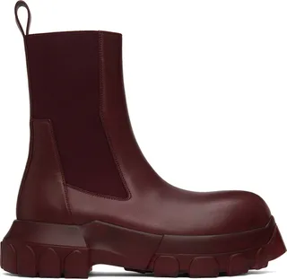 Rick Owens Pink Edfu Beatle Bozo Tractor Chelsea Boots
