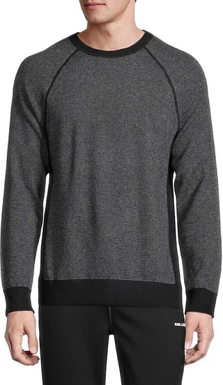 Bird's Eye Wool & Cashmere Sweater