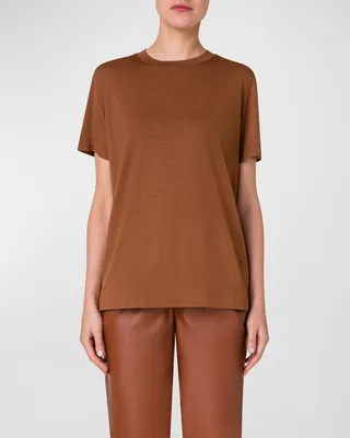 Crewneck Short-Sleeve Jersey T-Shirt