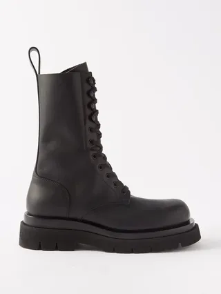 Lug Leather Ankle Boots