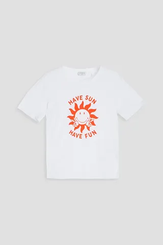 Lucie printed cotton-jersey T-shirt
