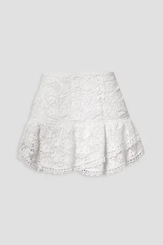 Moe crocheted cotton mini skirt