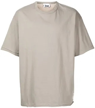 distressed-effect printed T-shirt