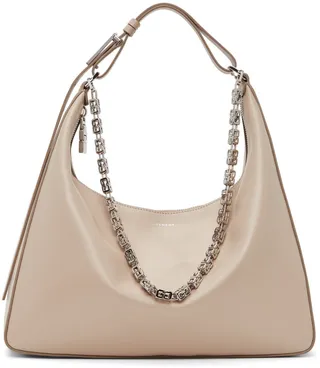 Givenchy Beige Medium Moon Cut Out Shoulder Bag