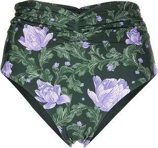 Floral Print High-Waist Bikini Bottoms