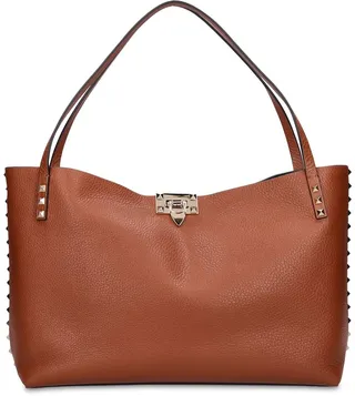 Medium Rockstud leather tote bag