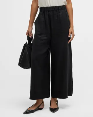 Edmond Wide-Leg High-Rise Linen Trousers