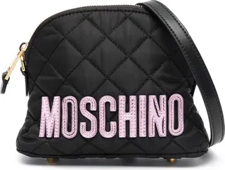 Quilted Logo-Patch Shoulder Bag