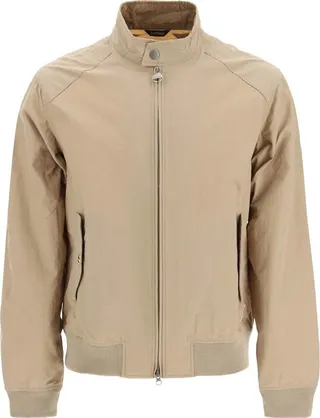 Barbour Logo Embroidered Zipped Bomber Jacket