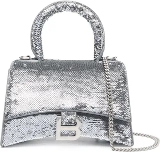 Hourglass XS sequin-embellished bag