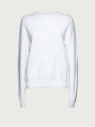 Ferragamo Women Perforated top White