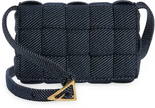Cassette Intrecciato Denim Crossbody Bag