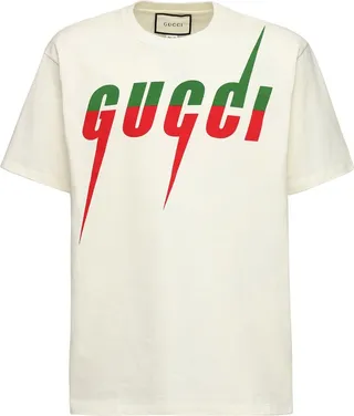 Oversize printed cotton jersey t-shirt