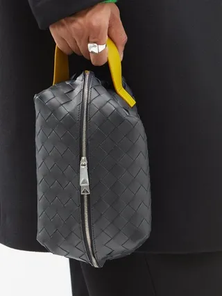 Candy Cassette Intrecciato Leather Bag
