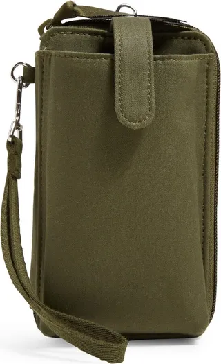 Vera Bradley Women's Recycled Cotton RFID Smartphone Wristlet Climbing Ivy Green