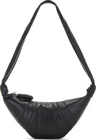 Lemaire Small Croissant Bag in Charcoal