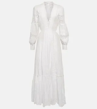 Aneesha embroidered cotton maxi dress