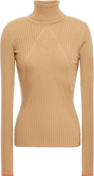 Ribbed wool turtleneck sweater