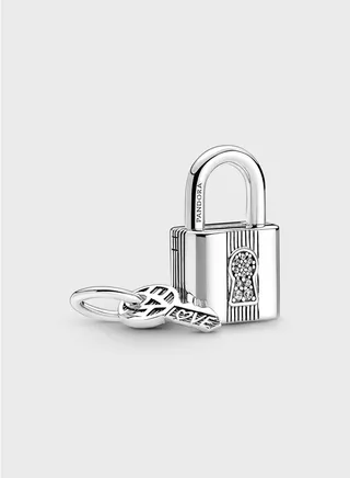 Padlock And Key Dangle Charm