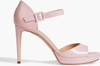 Patent-leather platform sandals