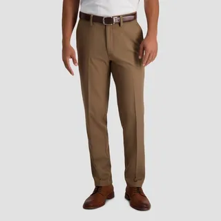 Haggar Men's Cool 18 PRO Slim Fit Flat Front Casual Pants - Toast 30x32