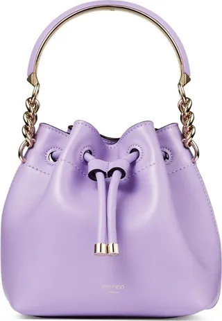 Jimmy Choo Leather Bon Bon Bucket Bag